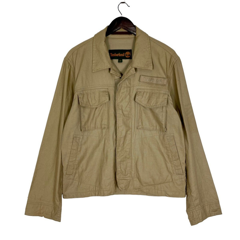 Vintage Timberland Jacket Double Collar Patchwork Logo - 1