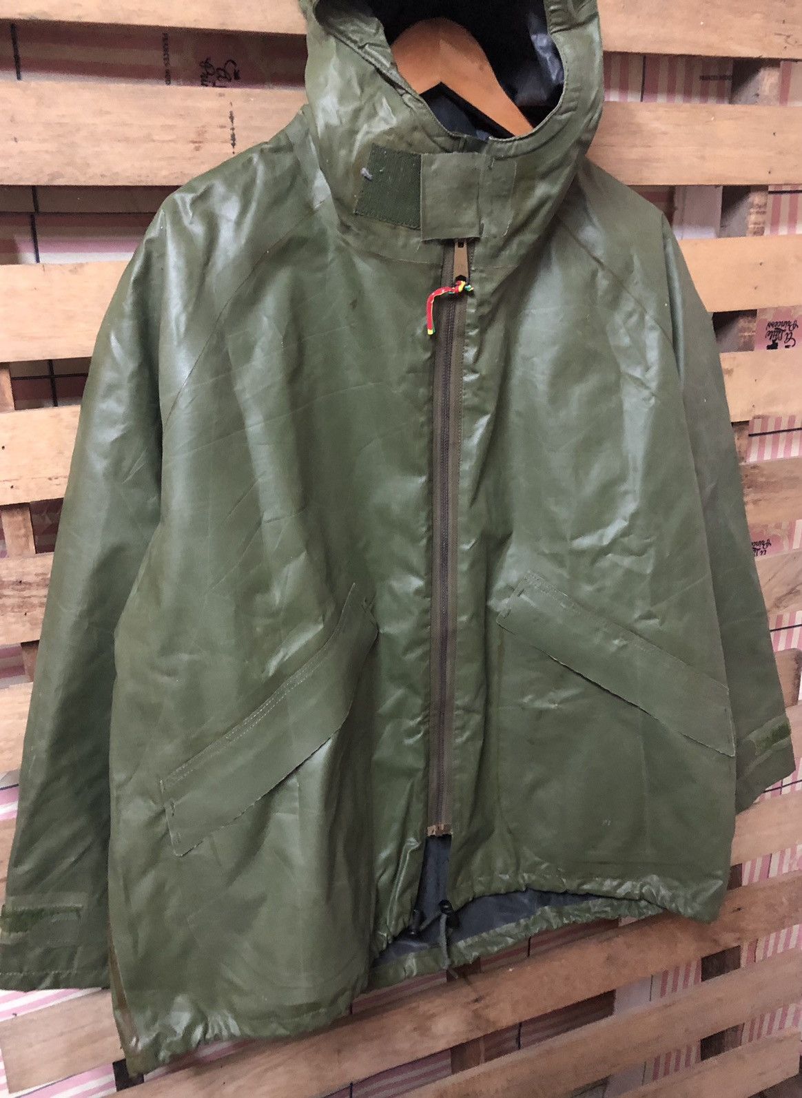 Usmc - Vintage Parka Wet Weather Army Issue Waterproof Jacket - 4