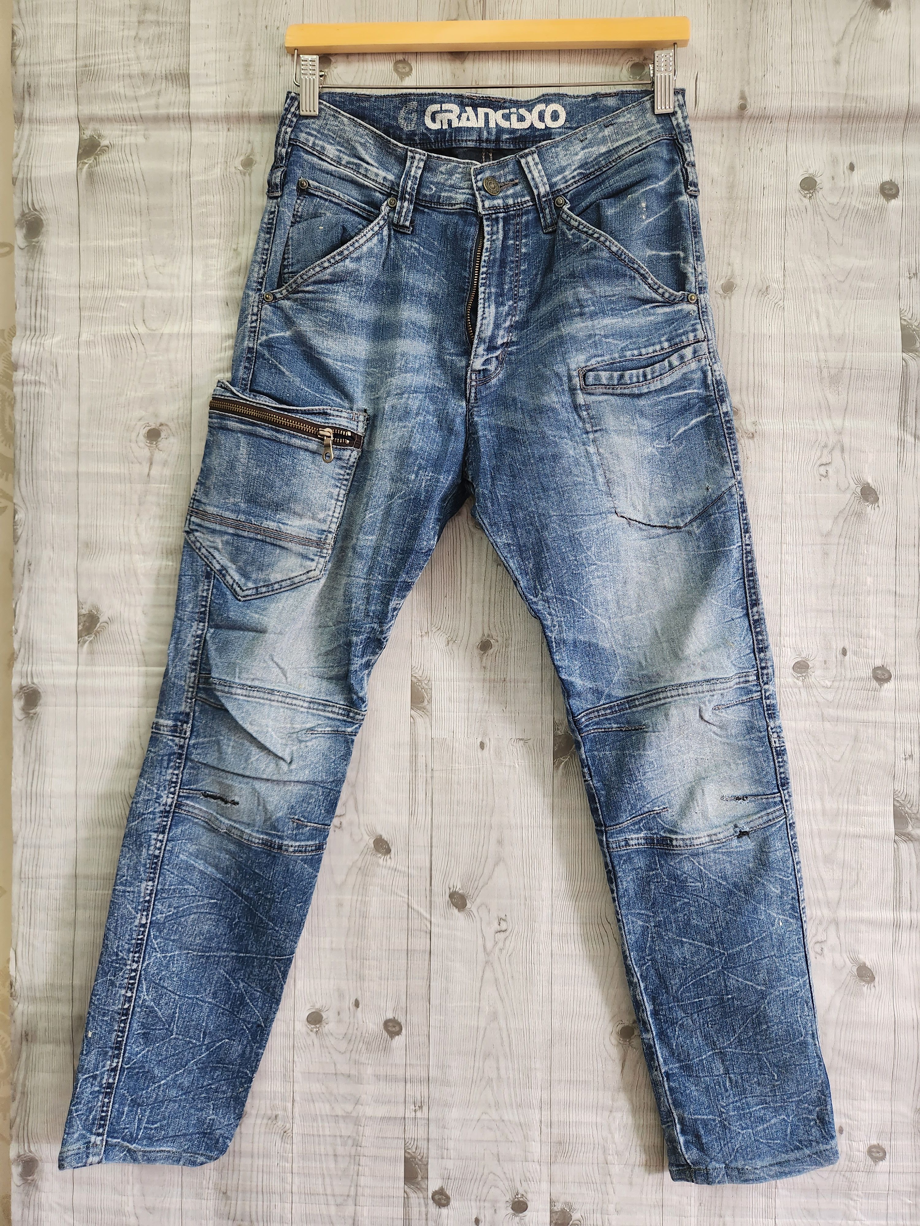 Vintage Grancisco Distressed Denim Japan Jeans - 1