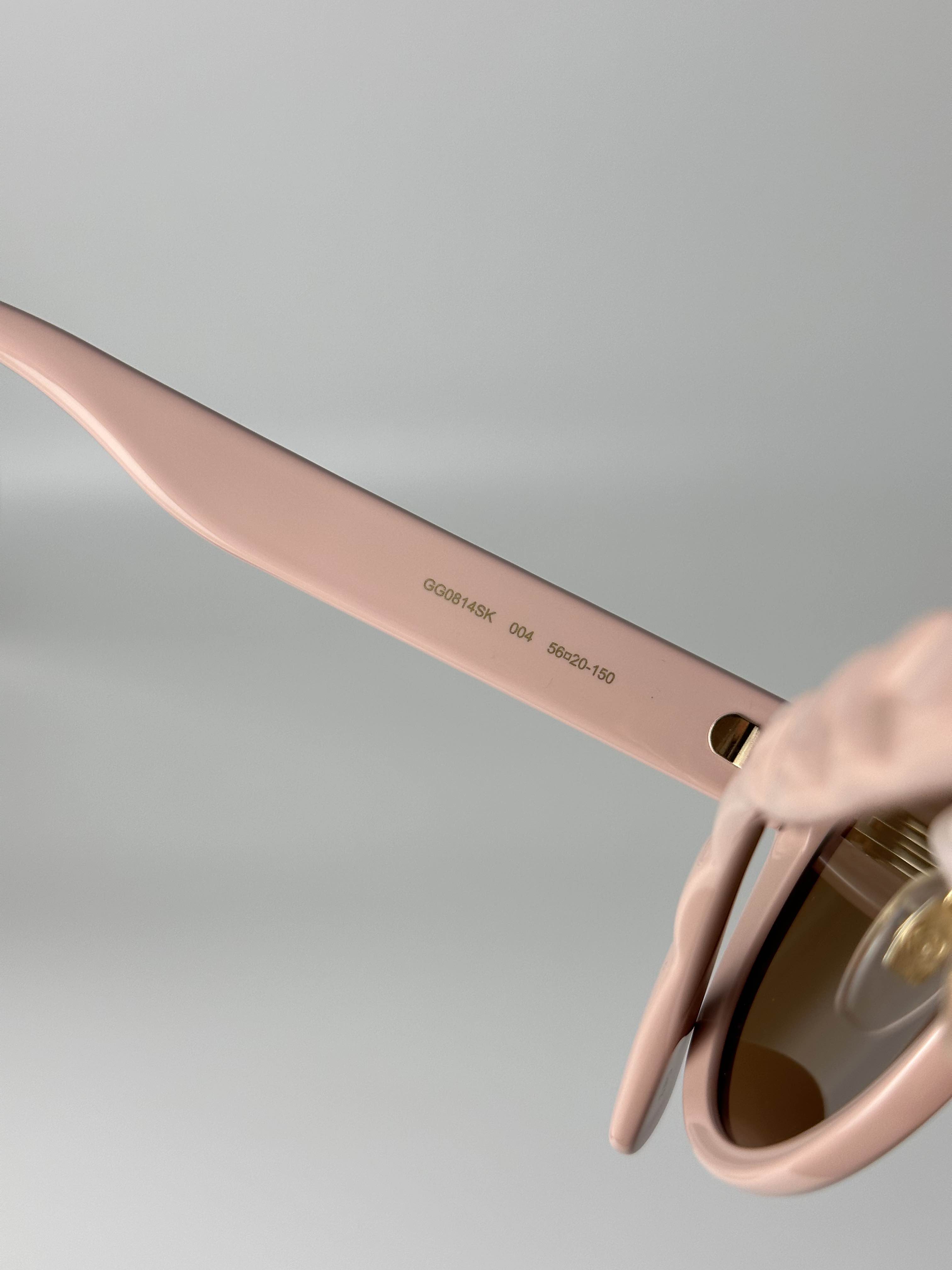 BRAND NEW GUCCI GG0814SK 004 Pink / Brown Women Sunglasses - 6