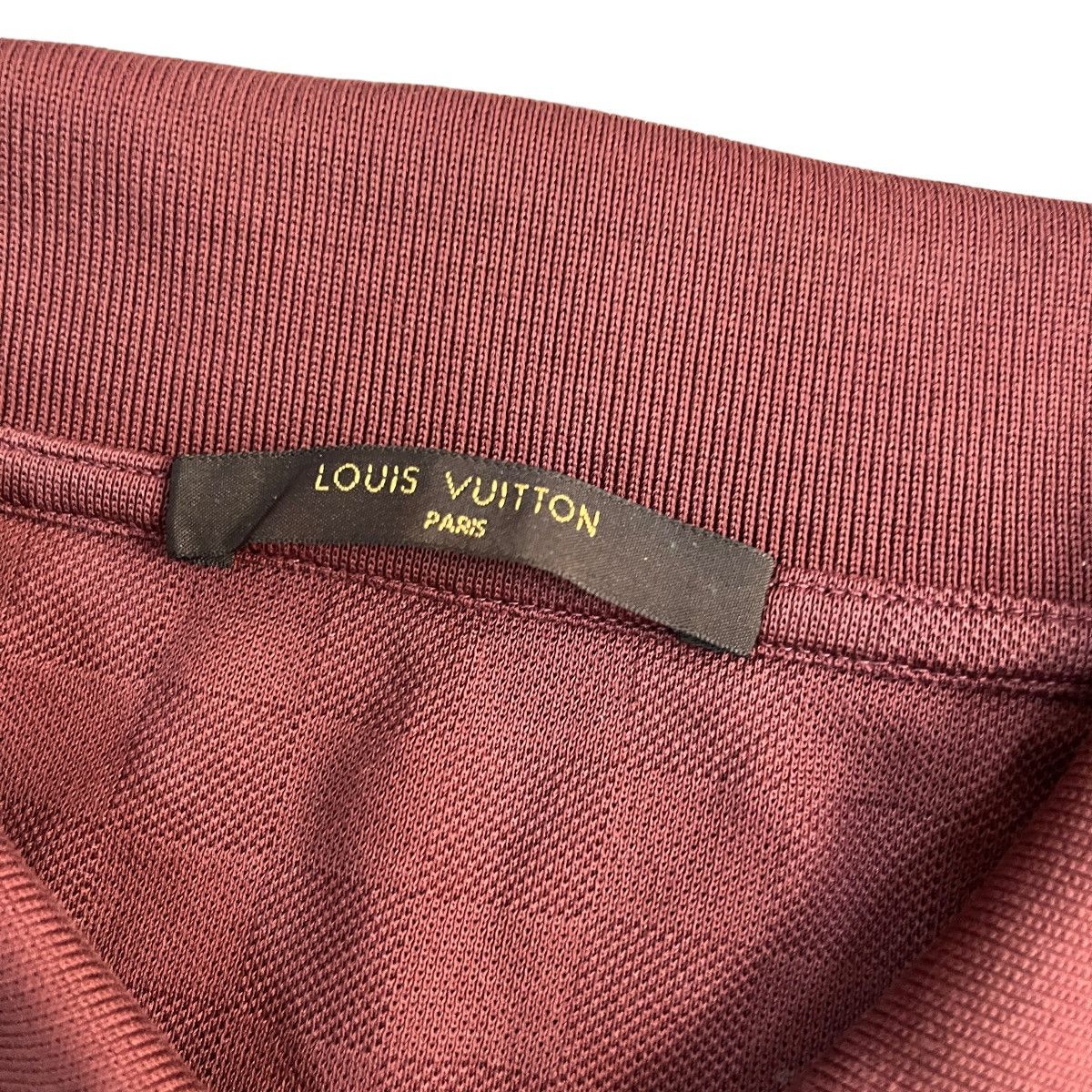 Louis Vuitton Damier Polo Maroon Shirt sz XXL - 5