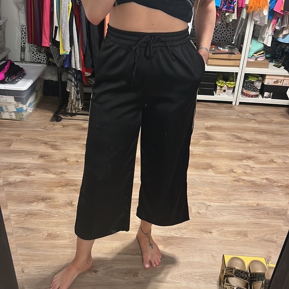 Zara Silky Wide Leg Pajama Style Pants - 9