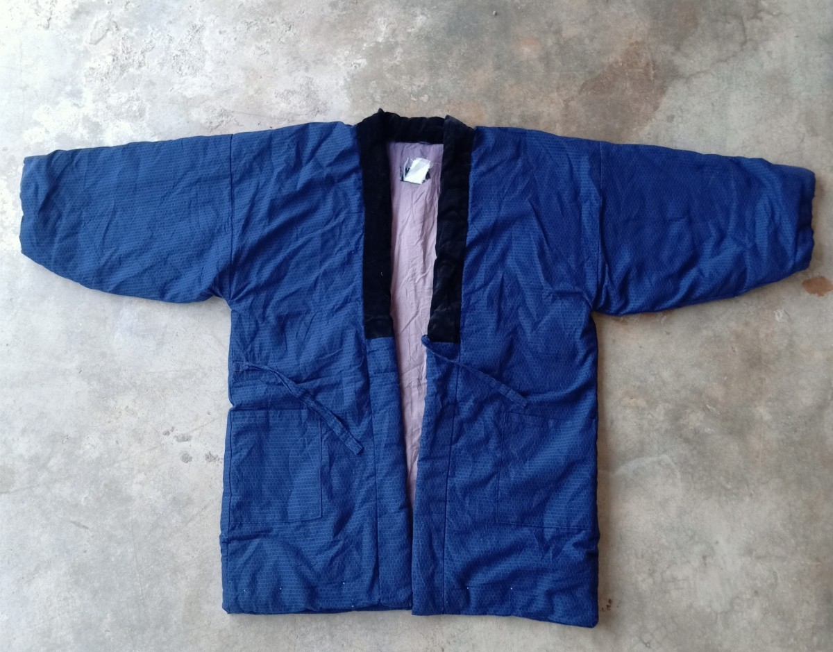Indigo - Hanten Jacket Japan Padded Noragi Kimono - 1