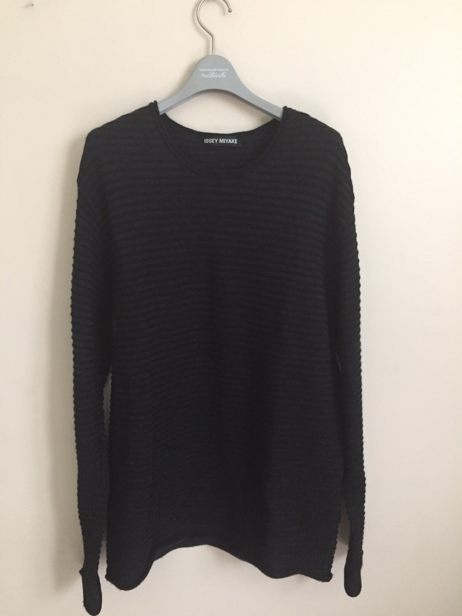 Issey Miyake - Striped/textured wool knit - 1