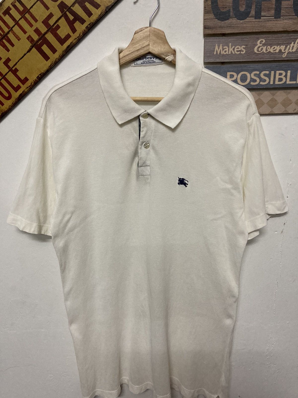 Vintage Burberrys Polo Shirt Made in England - 3