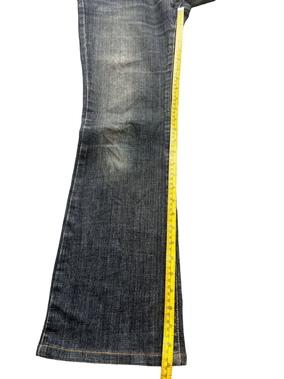 Uniqlo Black Low Rise Bootcut Flare Denim Jeans 30x29 - 12