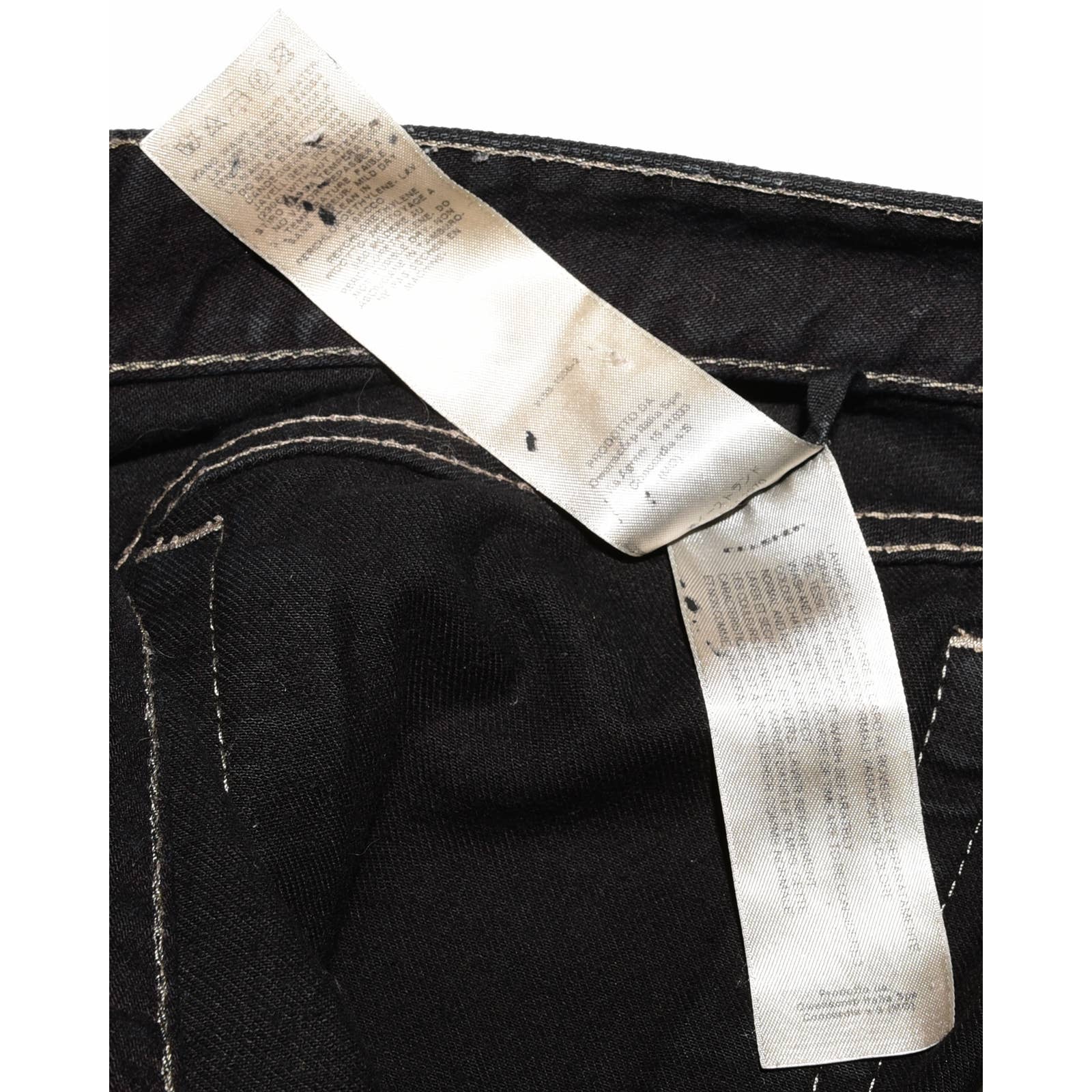 Rick Owens DRKSHDW Black Matte Waxed Jeans - 6