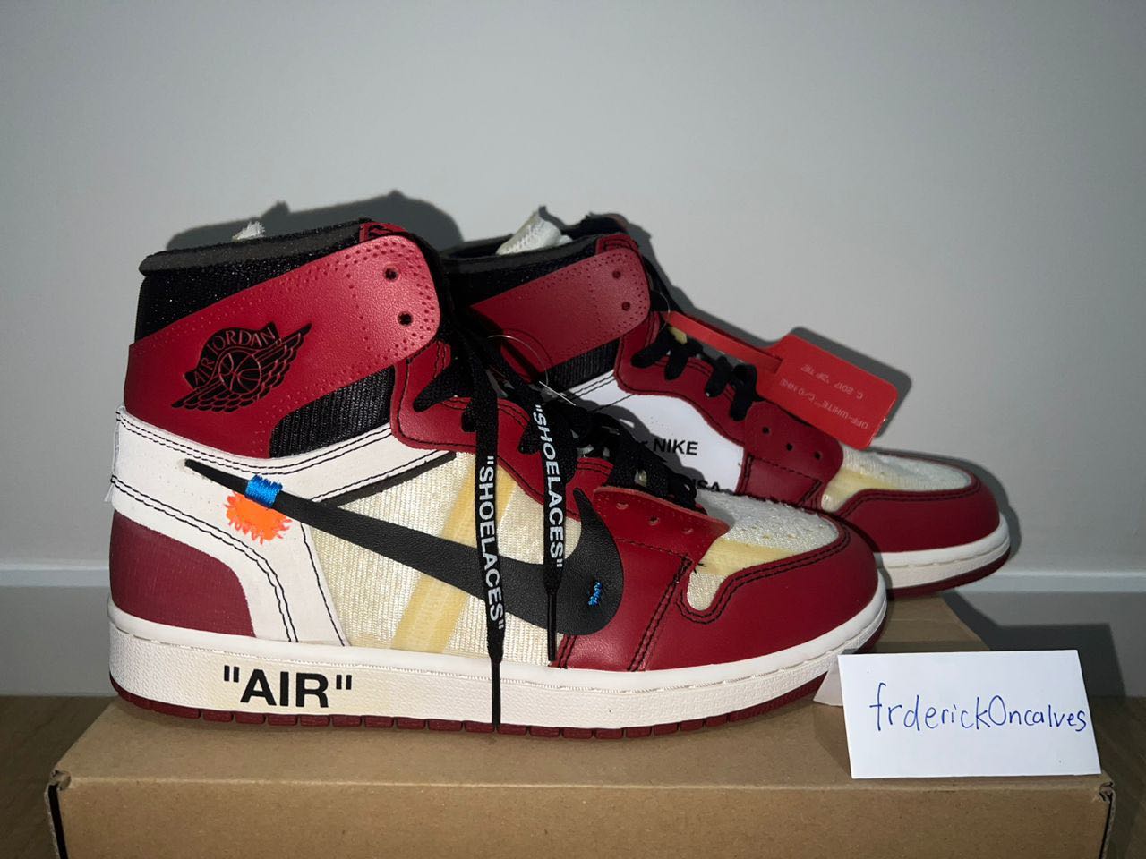 Off White Air Jordan 1 High Cut OG Chicago  - 5