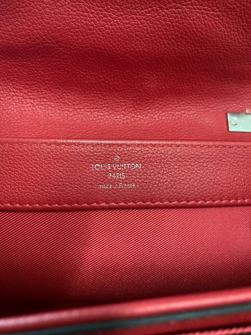 Authentic LOUIS VUITTON Rubis Calf Leather BB Red - 12