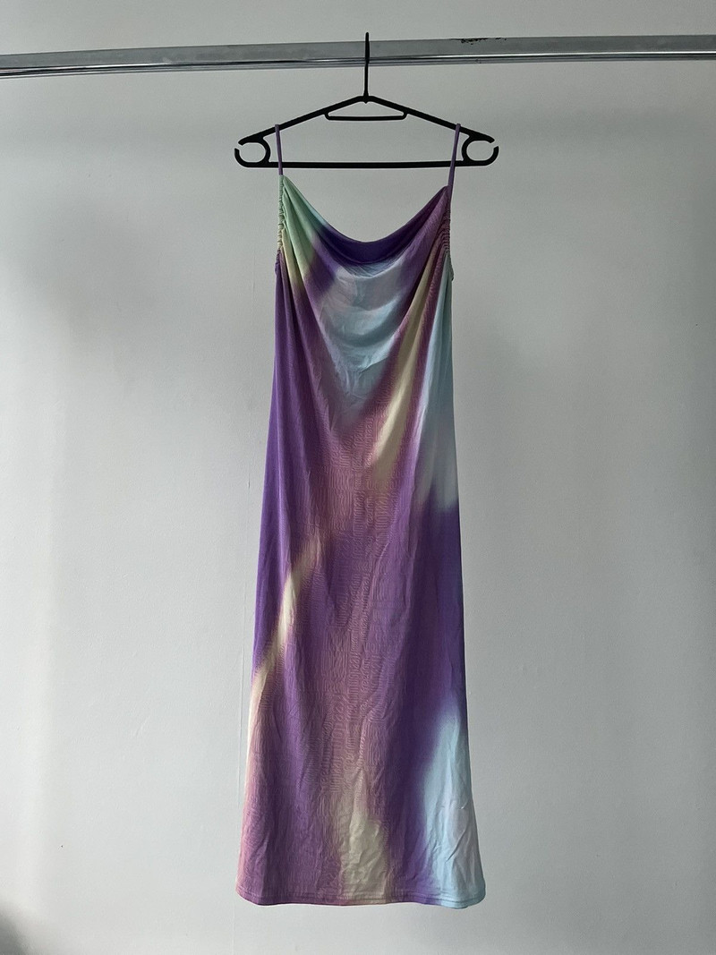 2000’s Roberto Cavalli Gradient Logo Print Maxi Dress - 1