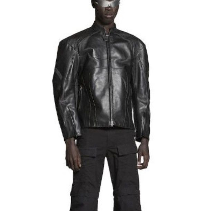 Balenciaga Leather Racing Jacket - 1