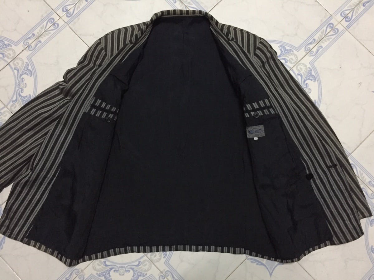 Kenzo Zebra Stripes Jacket Coat Made in Japan - 15
