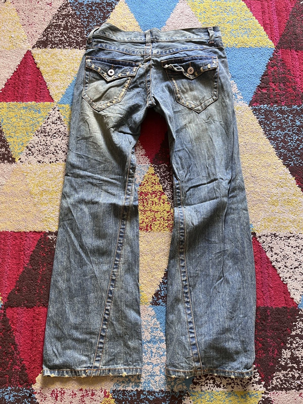 Vintage - Flare OXS Rubber Soul Mud Wash Classic Boot Cut Denim Jeans - 13
