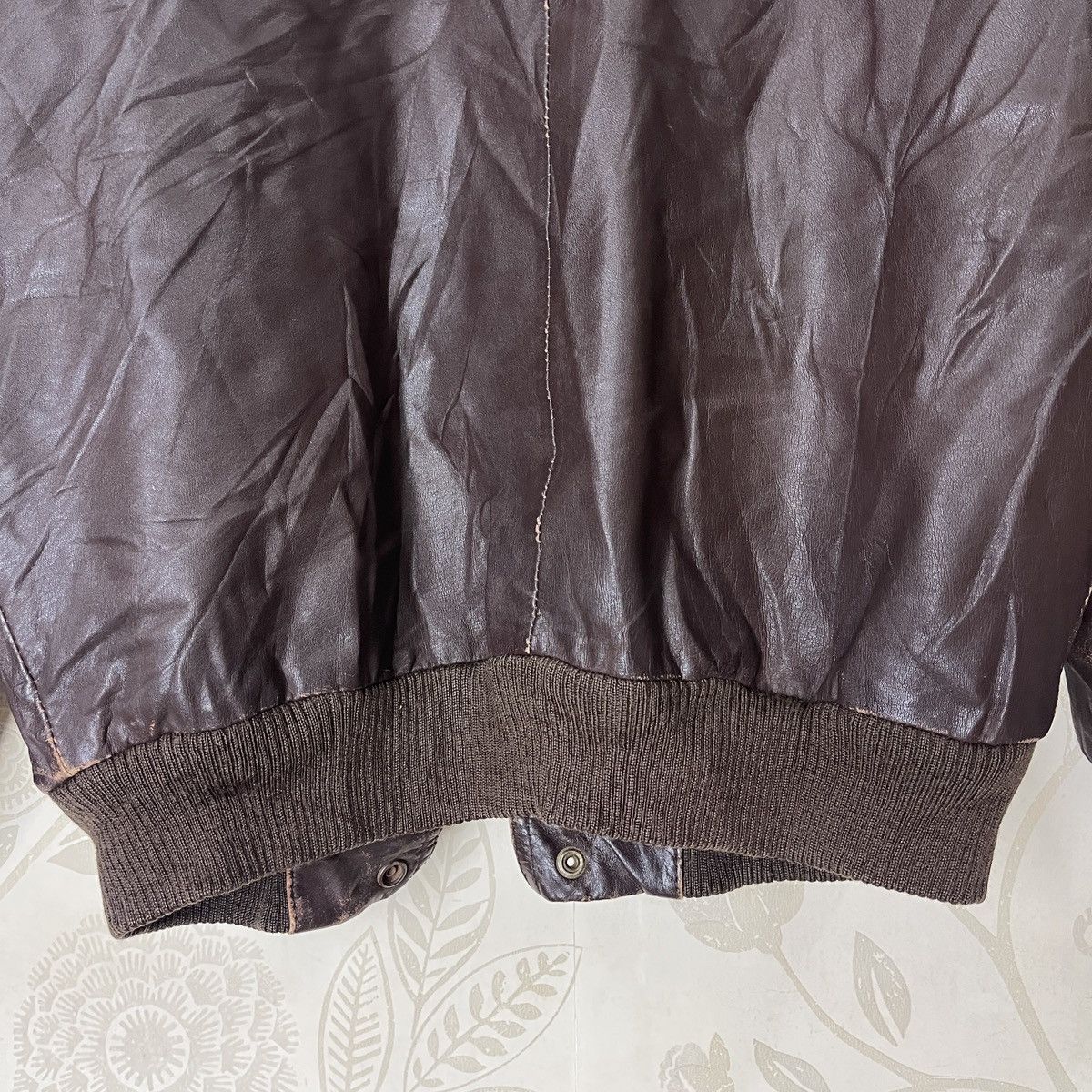 Vintage - Genuine Cowhide Leather Marquis Bomber Jacket Made In Japan - 17