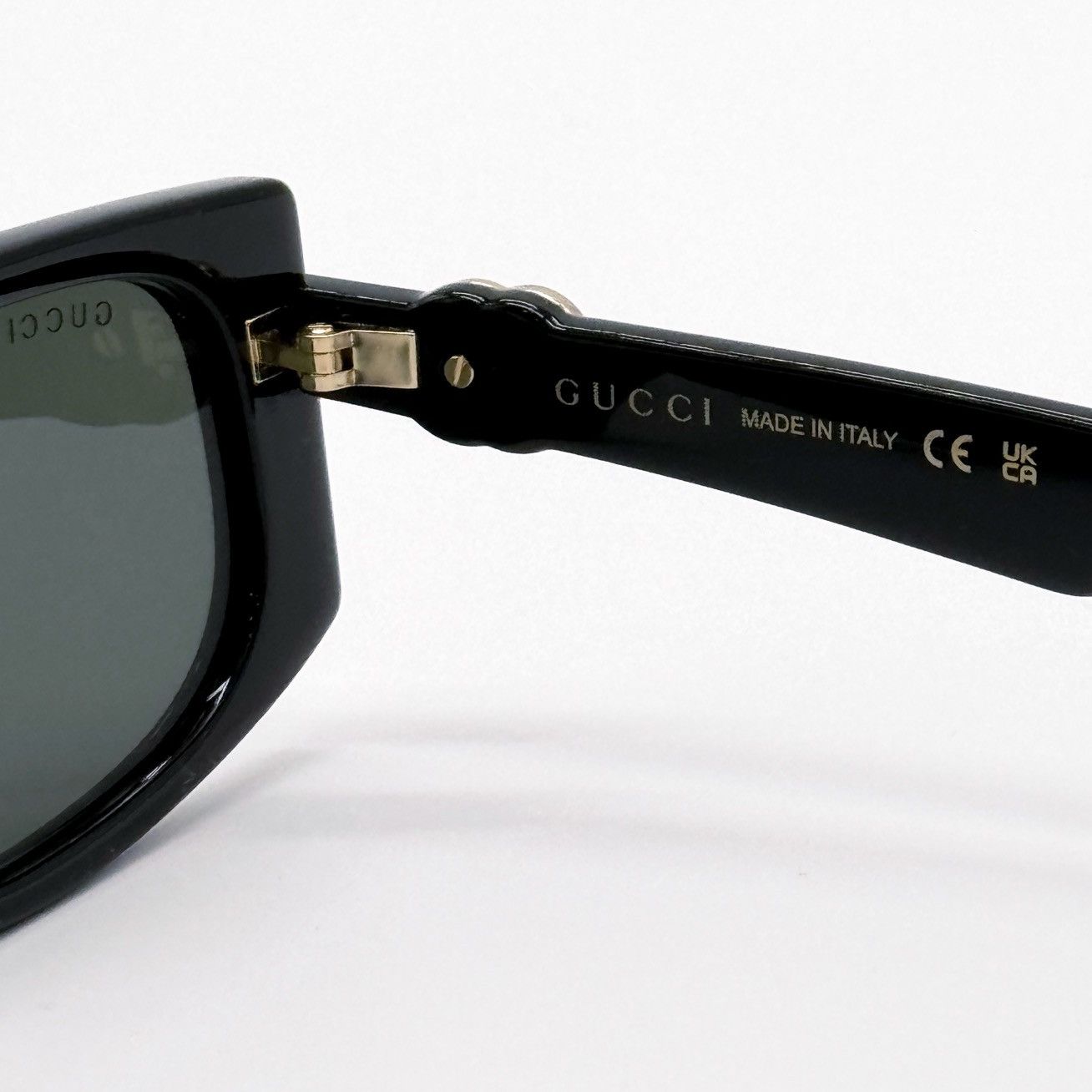 NEW GUCCI GG1534S 001 RECTANGULAR BLACK WOMEN SUNGLASSES - 8