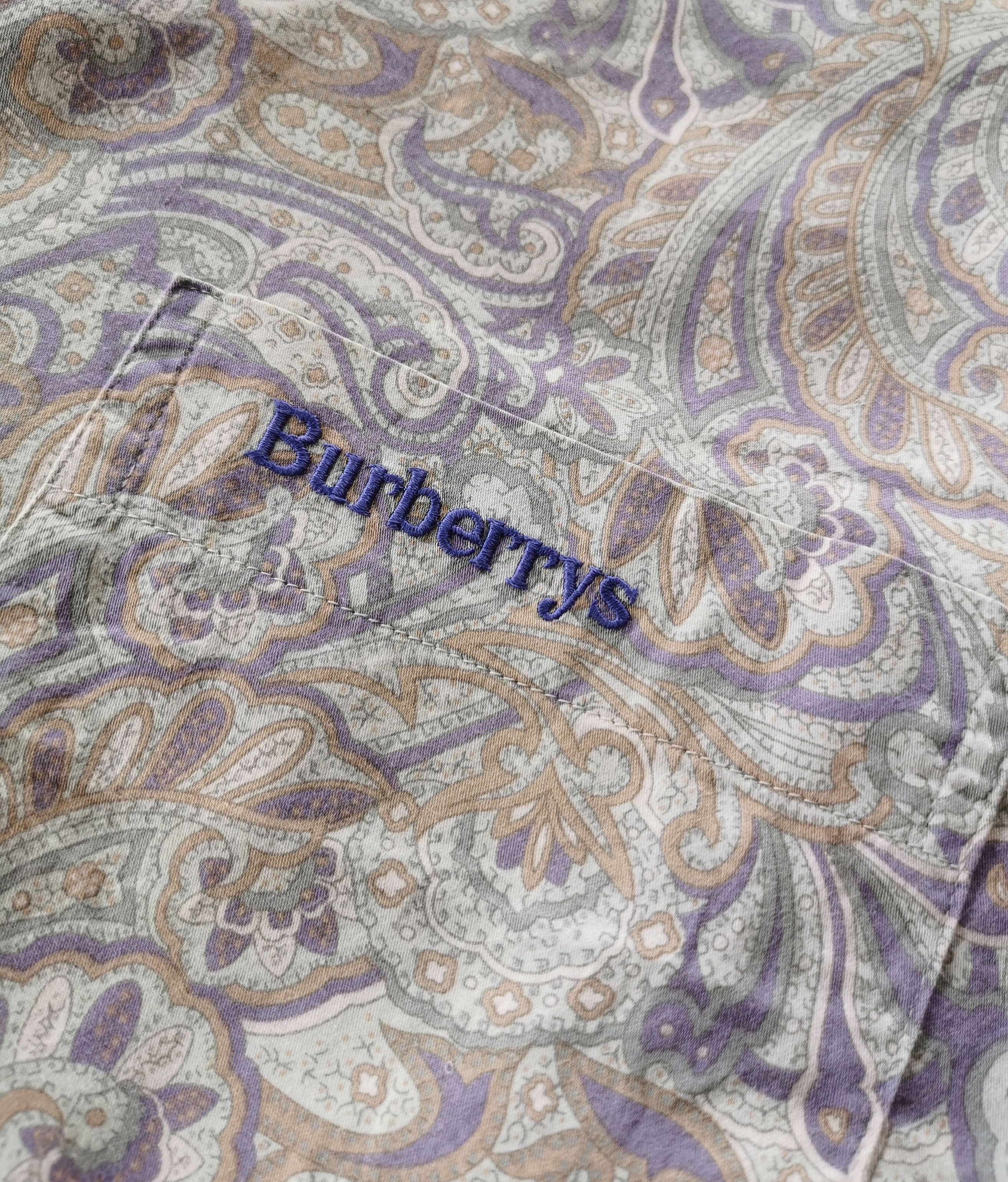 Vintage Burberrys Paisley Button Shirts Burberry - 5