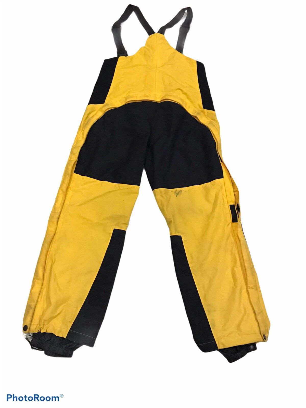 THE NORTH FACE” GORE-TEX SKI PANTS BIBS OVERALLS IN YELLOW - 4