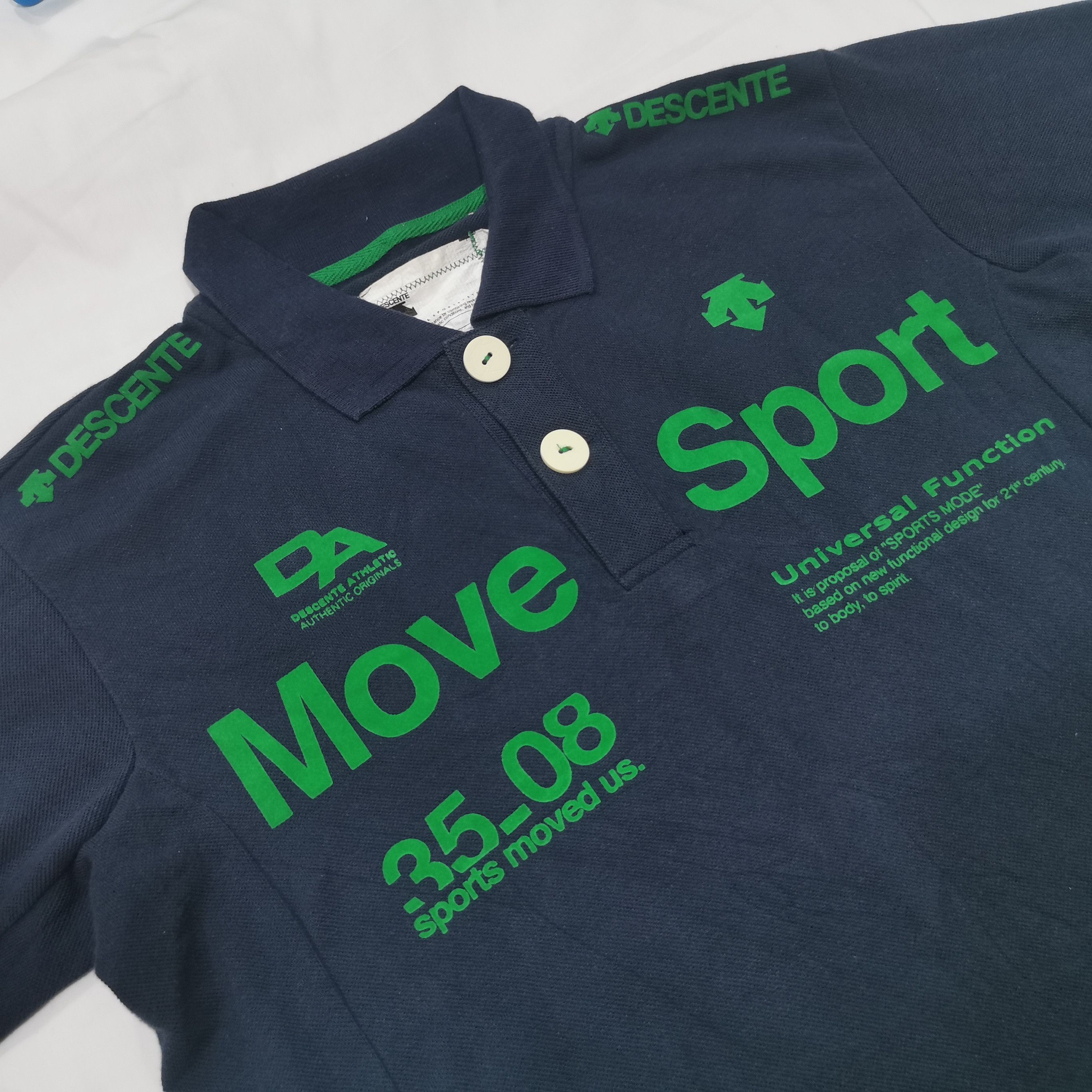Vintage - DESCENTE Athletic Authentic Move Sport Originals Polo Shirt - 2