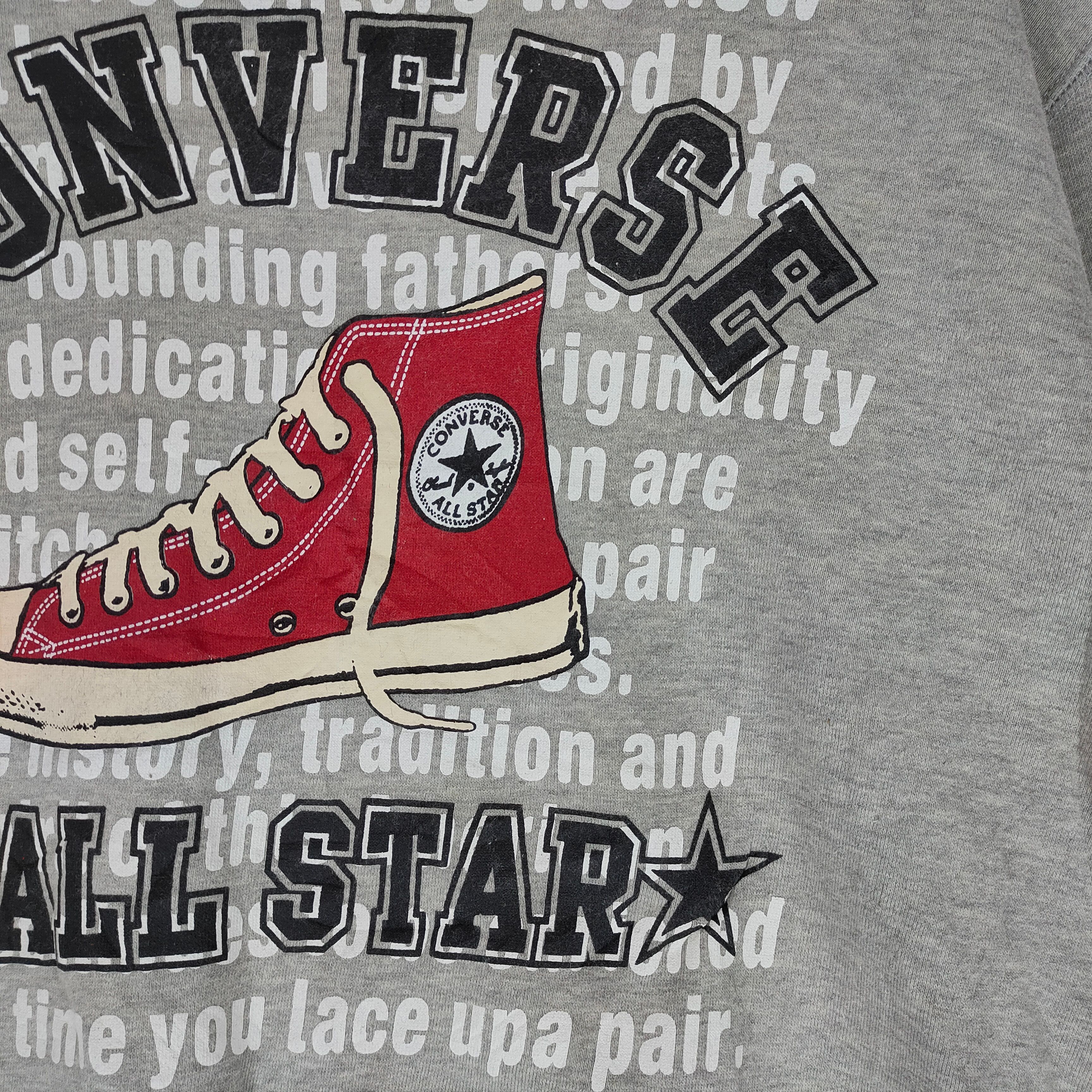 CONVERSE ALL STAR Big Shoes Sneakers Logo Sweatshirt - 2