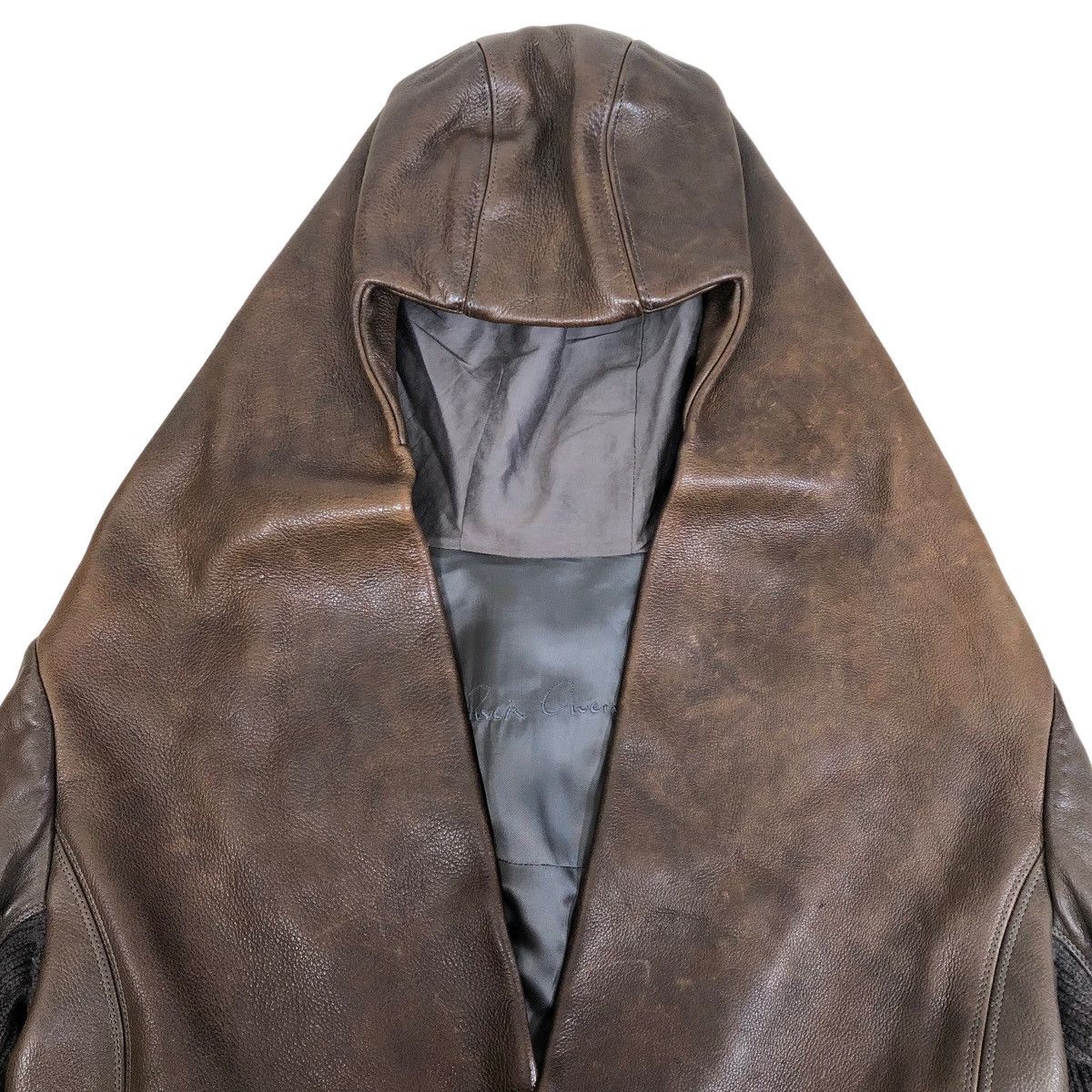 Rick Owens Fall 2010 R-t-W Assassin Hooded Leather Jacket - 6