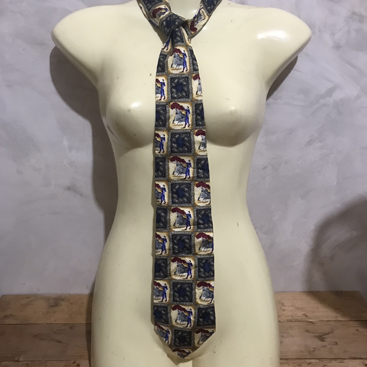 Very Rare Christian Dior Men’s Silk Tie Design Matador - 1