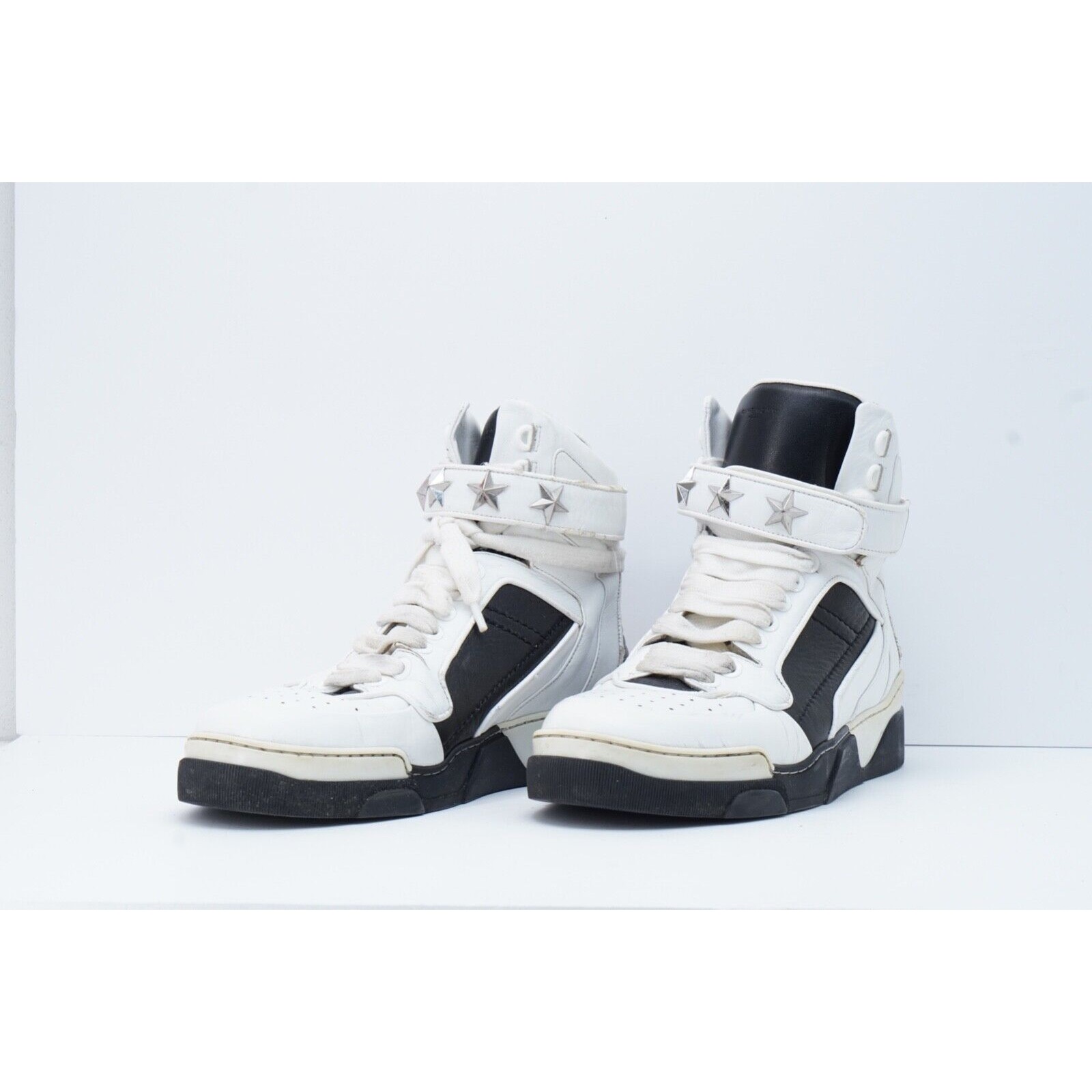Givenchy Tyson Star Sneakers Shoes White Leather High Top 44 - 7