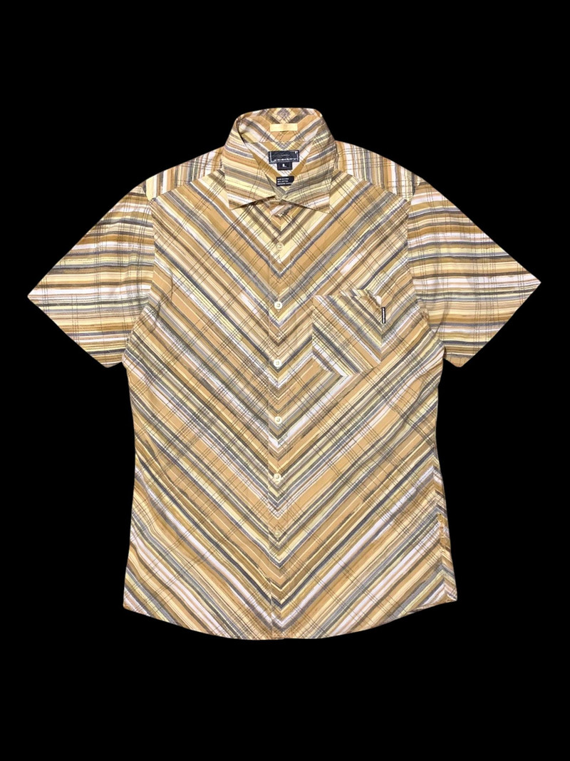 Oakley Vintage Button Up Shirt Short Sleeve Yellow Y2K L - 1