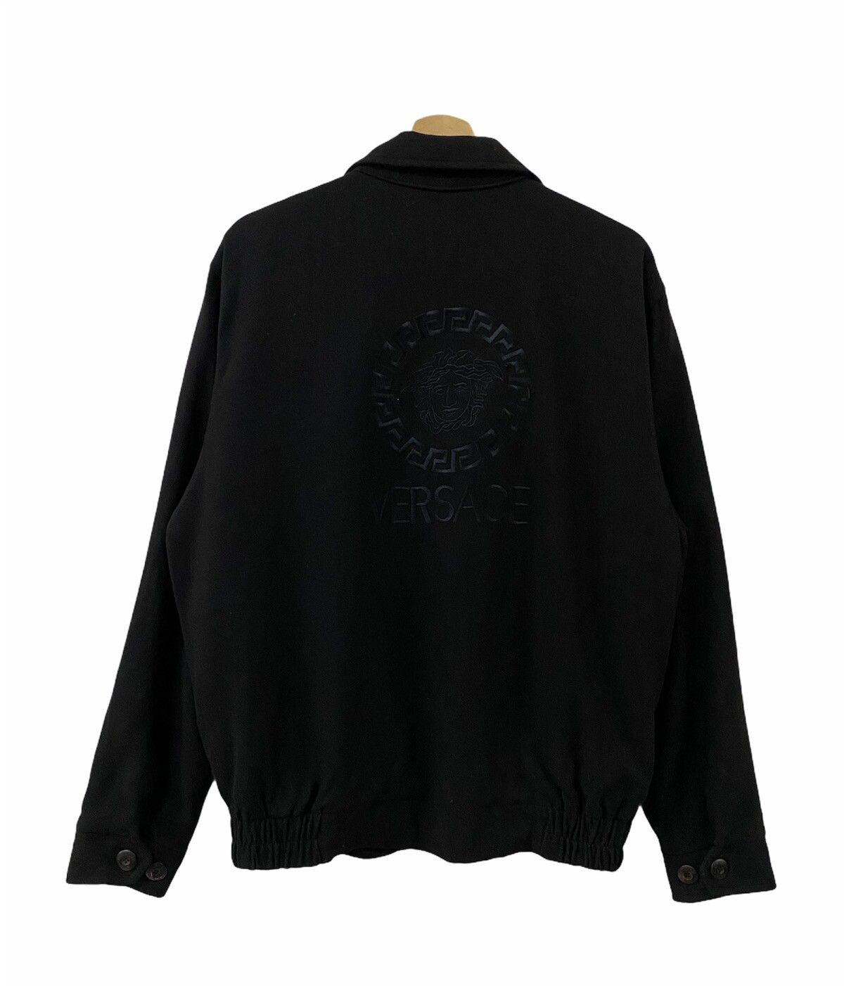 Vtg🔥Versace Triple Black Logo Medusa Embroidery Logo - 2