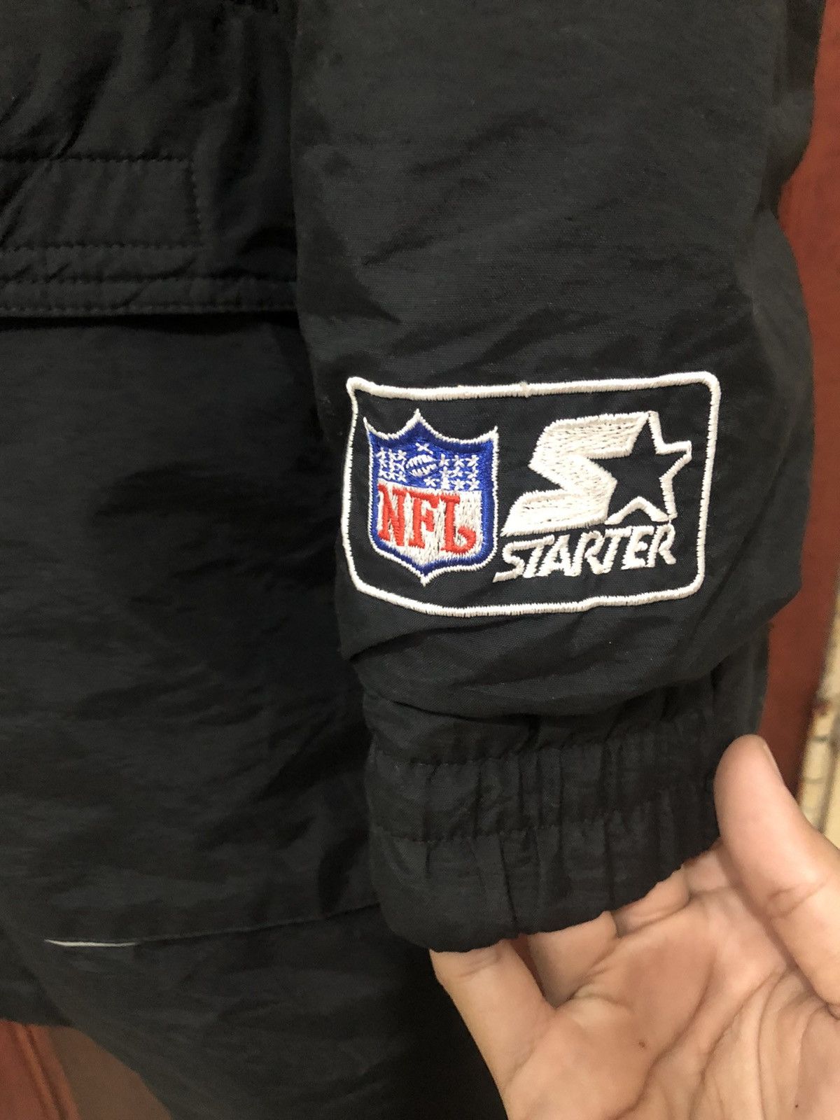 NFL X Raiders X Starter Puffer Embroidered Logo Parka Jacket - 7