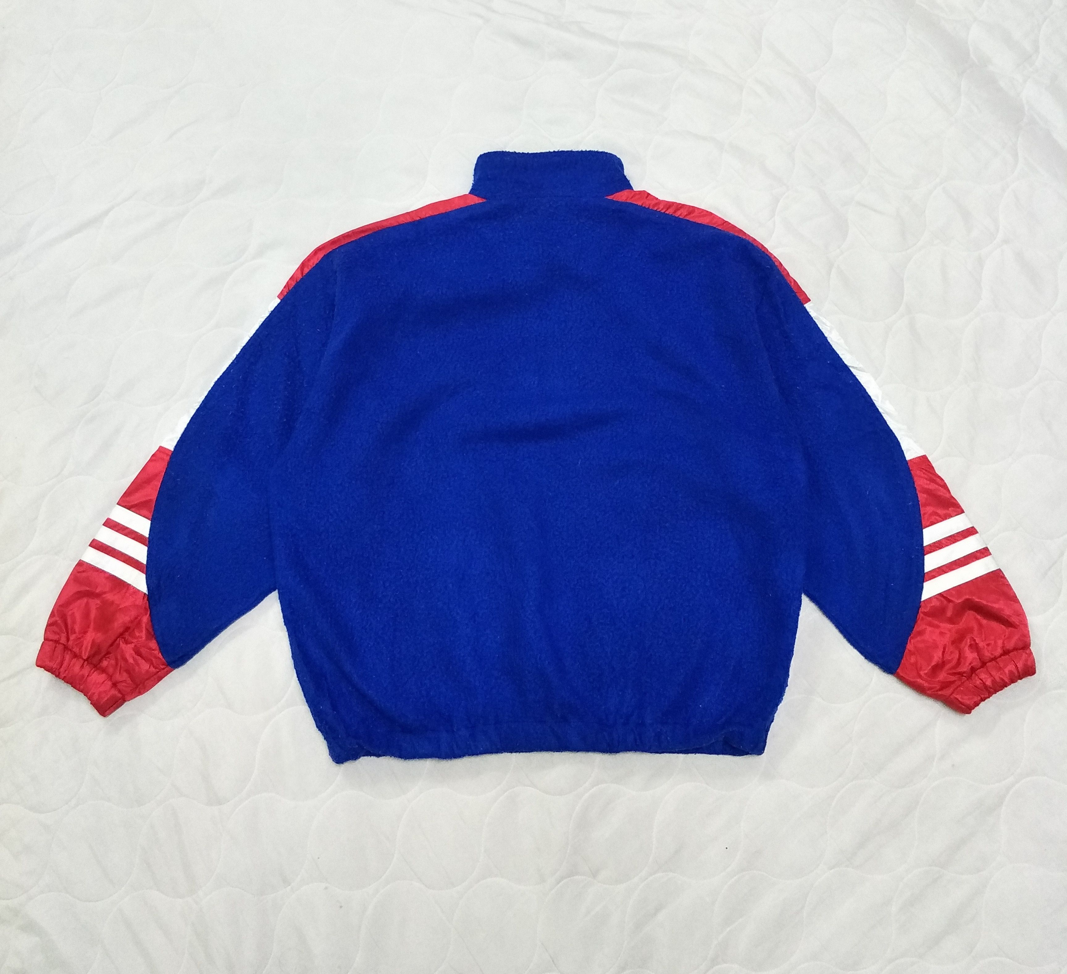 Vintage Adidas Fleece Jumper Colour Block - 2