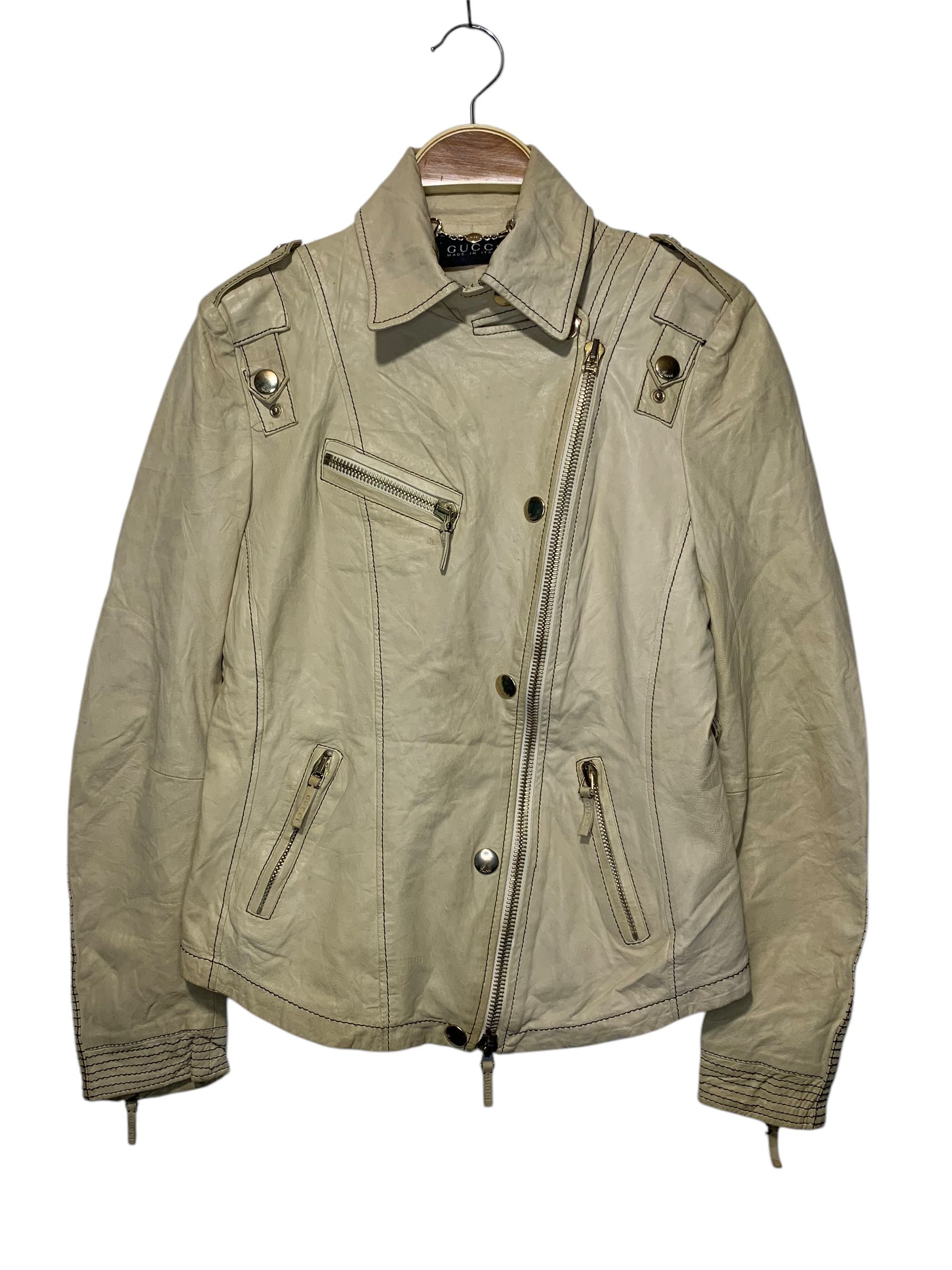 Gucci x Tom Ford leather biker jacket - 7