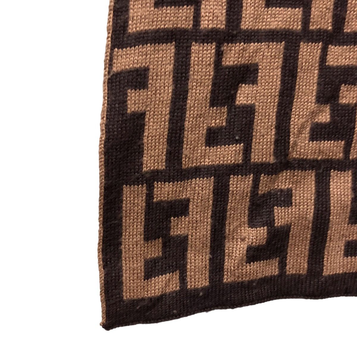 Vintage fendi FF monogram wool muffler scarf made in italy - 4
