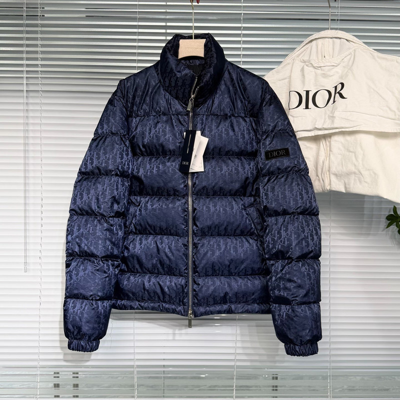 DIOR down jacket with all-over Oblique monogram print. - 1