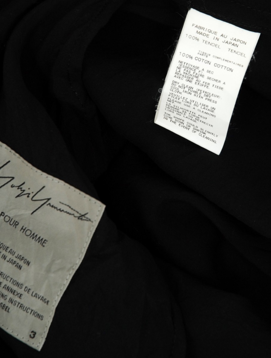 Pour Homme Long Oversized Black Shirt - 8