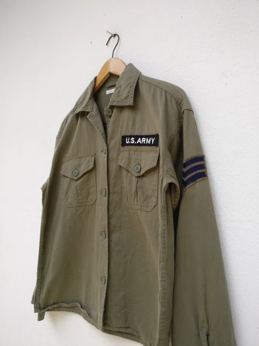 Japanese Brand - Vintage Browny Standard Button Up Army Jacket