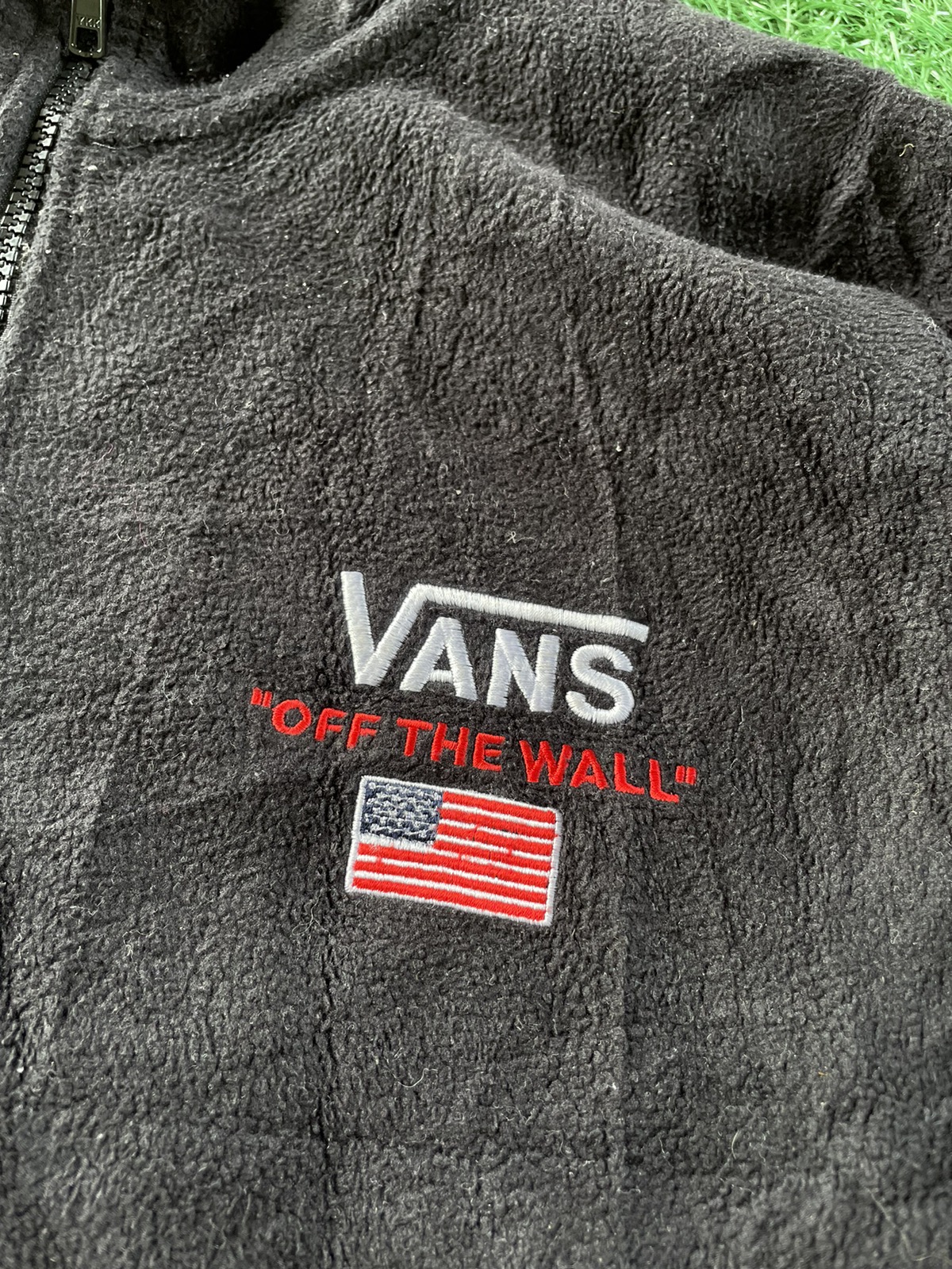 💥Vans Off The Wall Embroidery Logo Stripe Fleece Sweater - 2