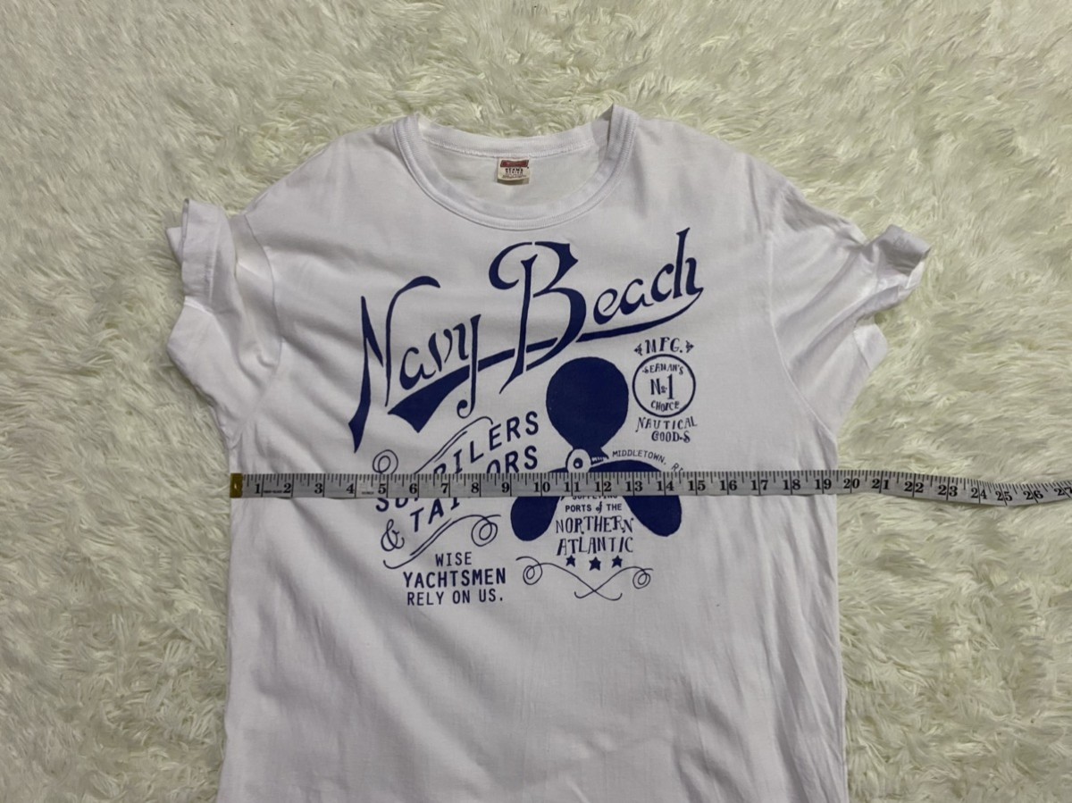 Beams Shirt Navy Beach Absorbent Printing - 8