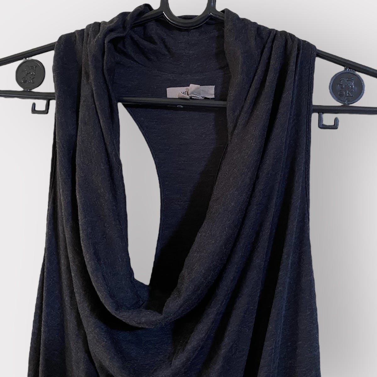 Helmut Lang Drape Cowl Collar Jersey Maxi Dress - 2