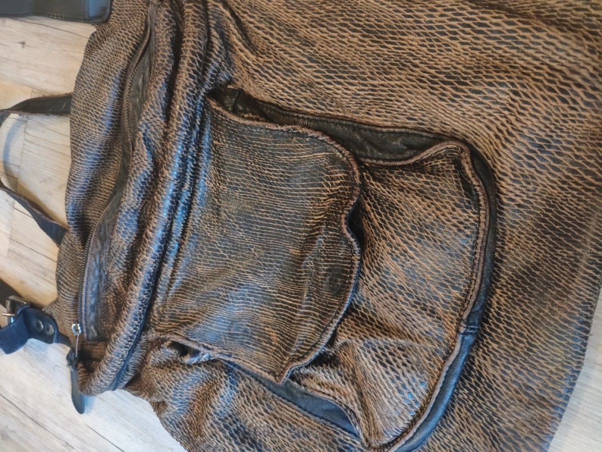 Giorgio Brato - Brown washed Leather shoulder bag.Like Rick Owens or Julius - 4