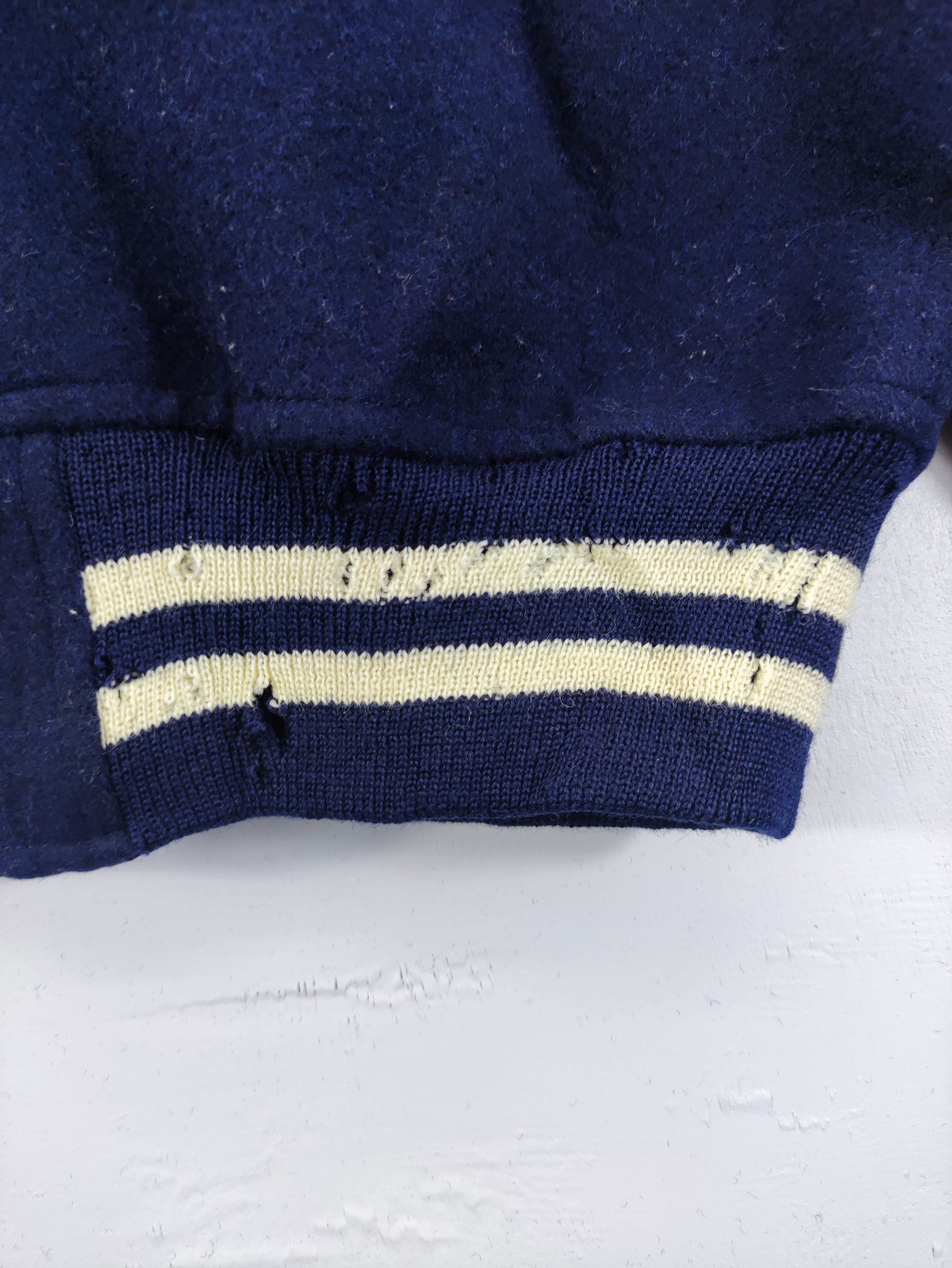 Vintage Chuo Sports Varsity Wool Jacket Snap Button - 6