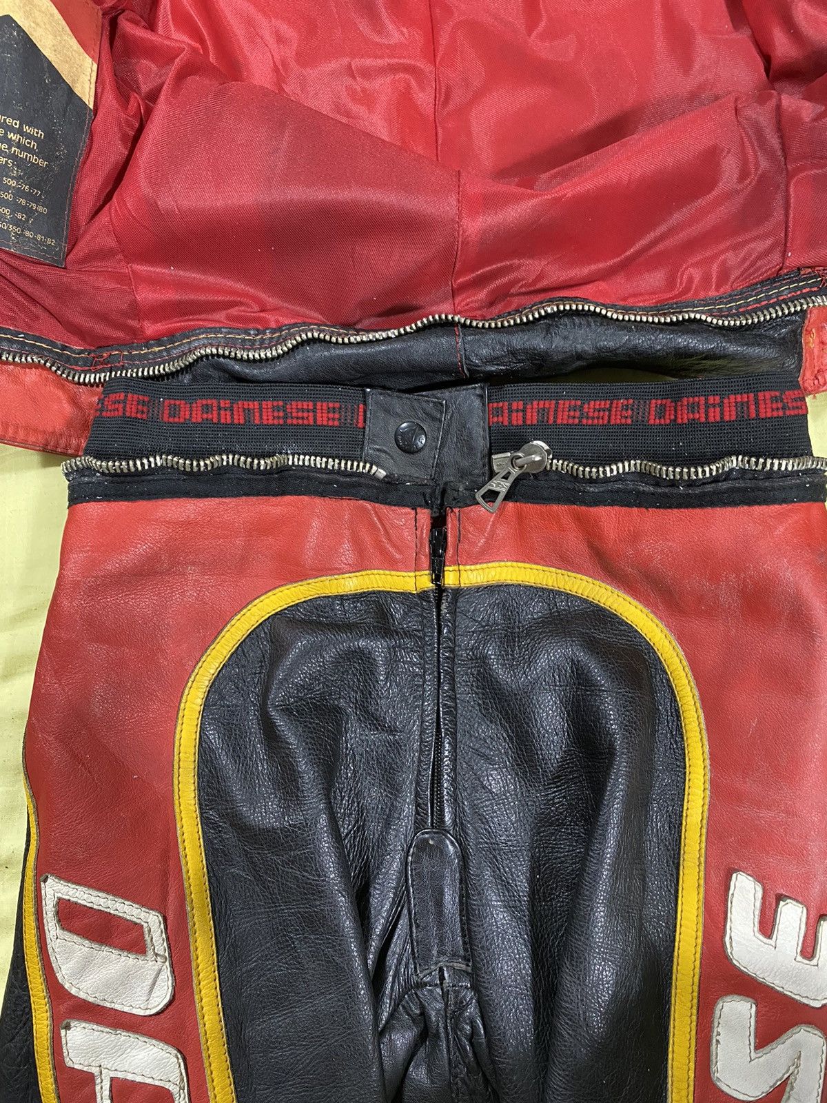 Vintage 80s Dainese Overall Riding Suit Class Leather - 13