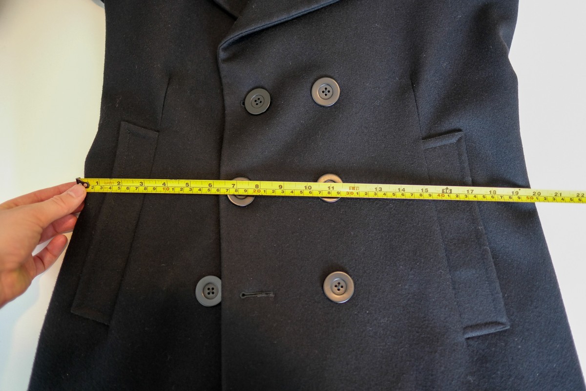 Wool Military Coat (Size M) - 4