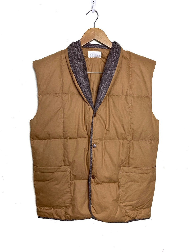 Vintage Celine Monogram Down Vest Jacket - 1