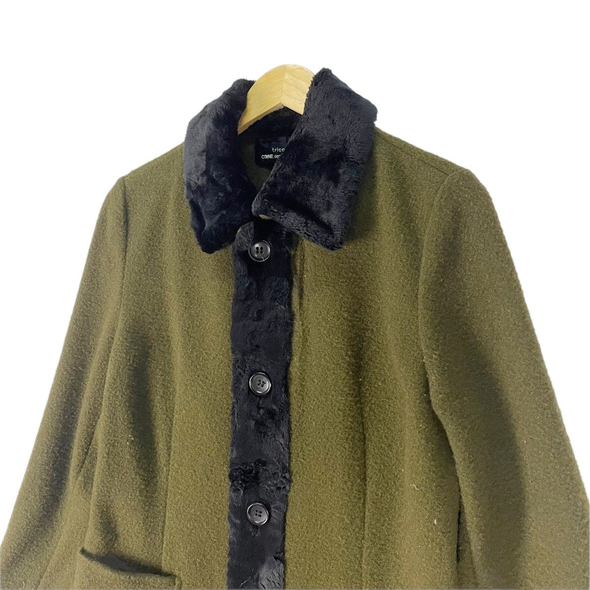 🔥AW96 Comme des Garçons Tricot Fur Button Jacket - 5