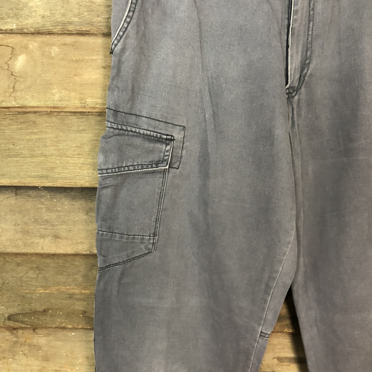 Straight Faded - Even River Grey faded utility Cargo Pants #3417 - 6