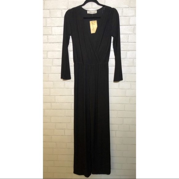 Vintage Havana Black Wide Leg Jumpsuit - 3