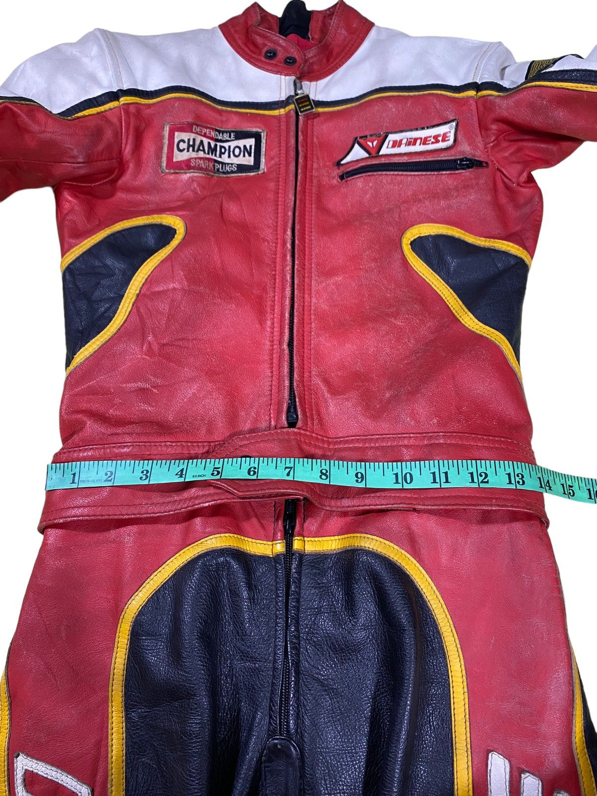 Vintage 80s Dainese Overall Riding Suit Class Leather - 22