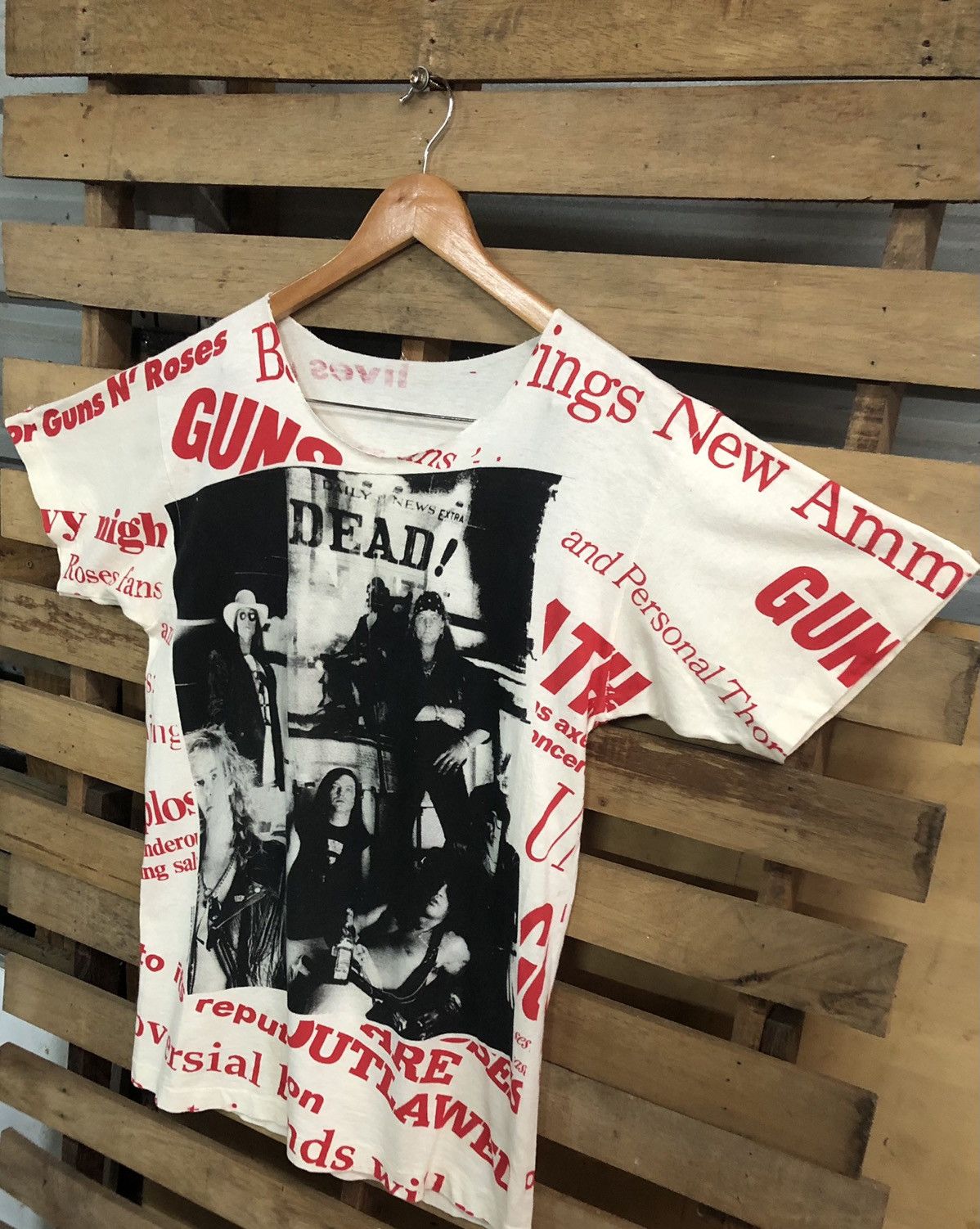 Guns N Roses - Super Rare Vintage 1991 Guns & Roses All Overprint - 4