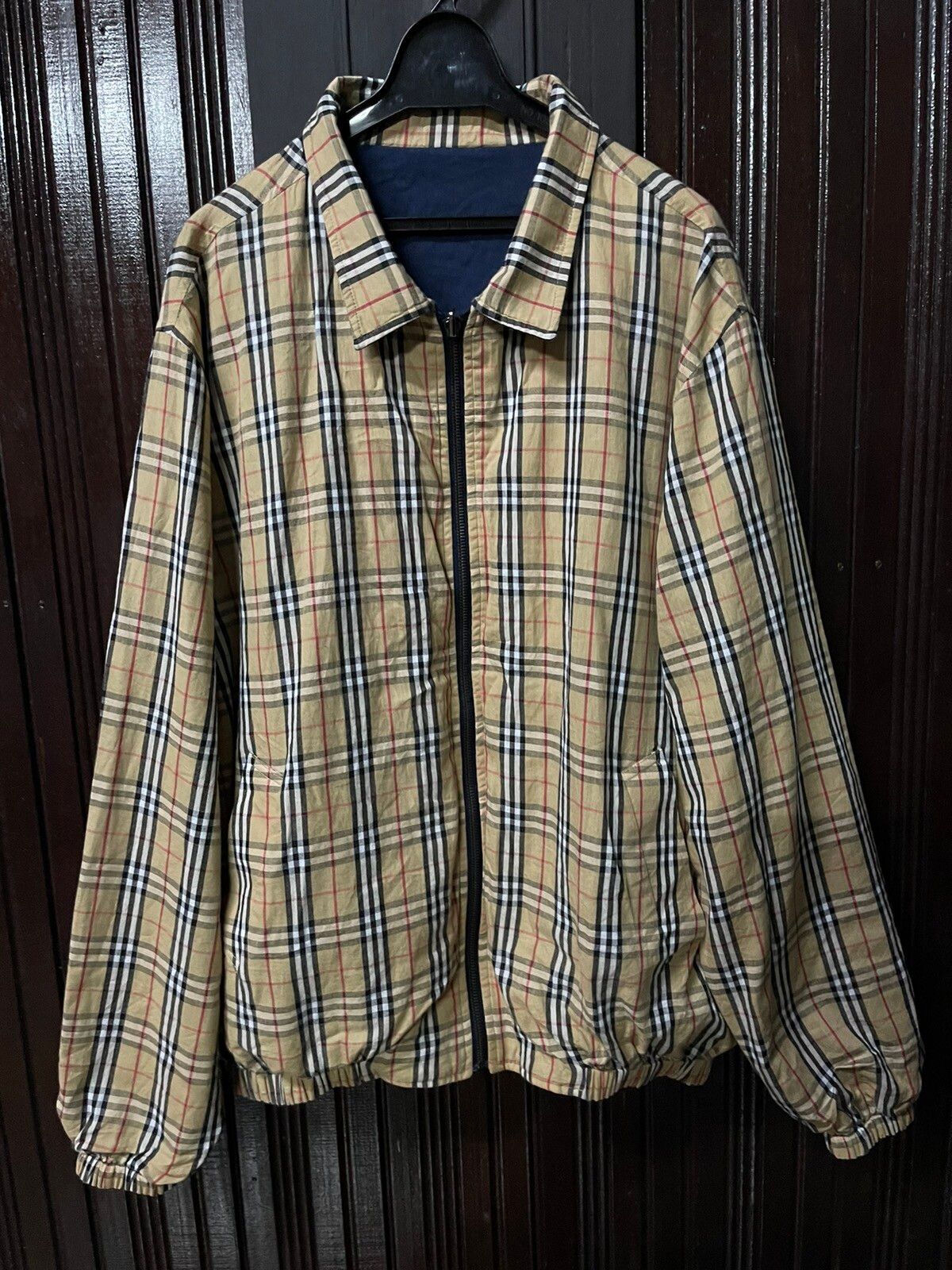 🔥💰BINDING OFFER💸NOVA CHECK BURBERRY LONDON REVERSIBLE JACKET - 2