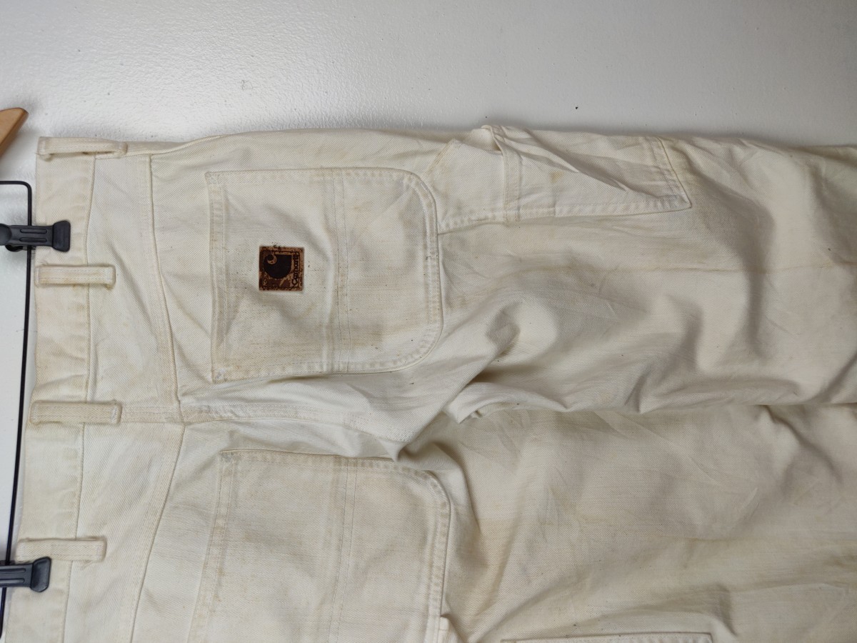 White Cargo Worker Pant Trouser - 12